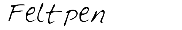 Feltpen font