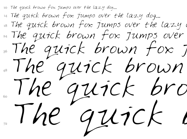 Feltpen font waterfall