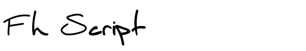 Fh Script font preview