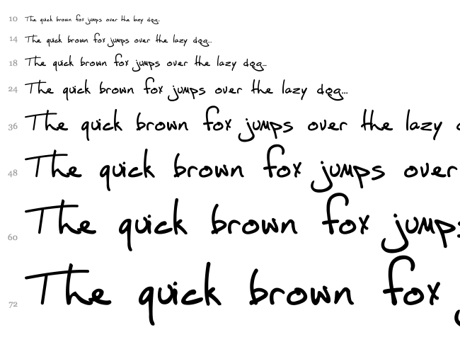Fh Script font waterfall