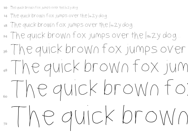 Filament Serie font waterfall