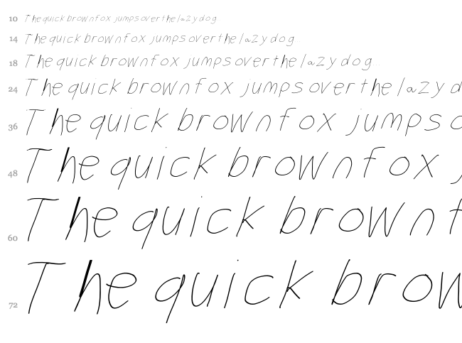 Filament Serie font waterfall