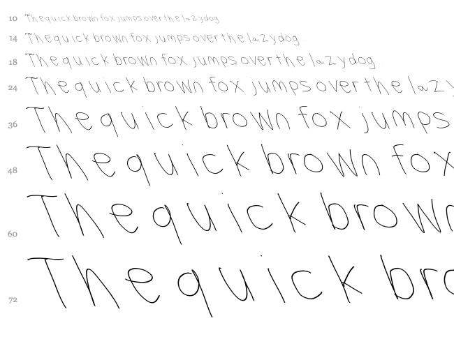 Filament Serie font waterfall