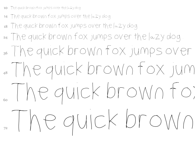 Filament Serie font waterfall