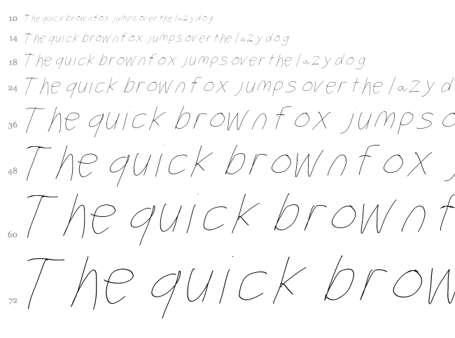 Filament Serie font waterfall