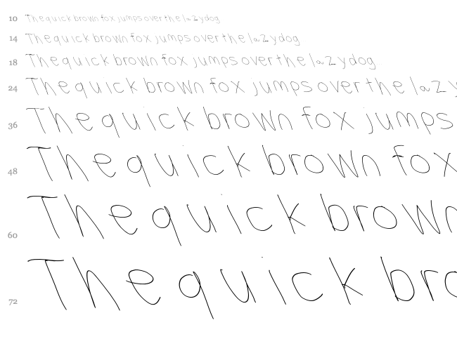 Filament Serie font waterfall