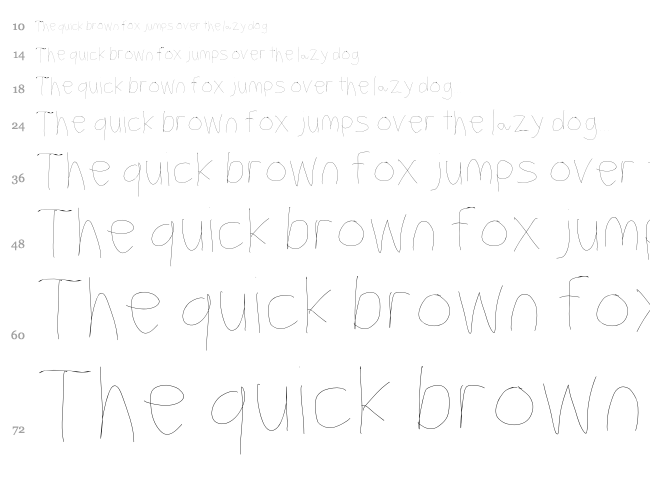 Filament Serie font waterfall