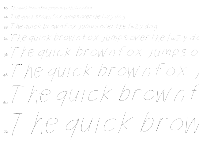 Filament Serie font waterfall