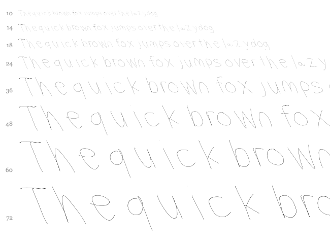Filament Serie font waterfall