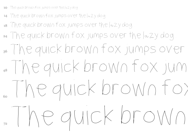 Filament Serie font waterfall