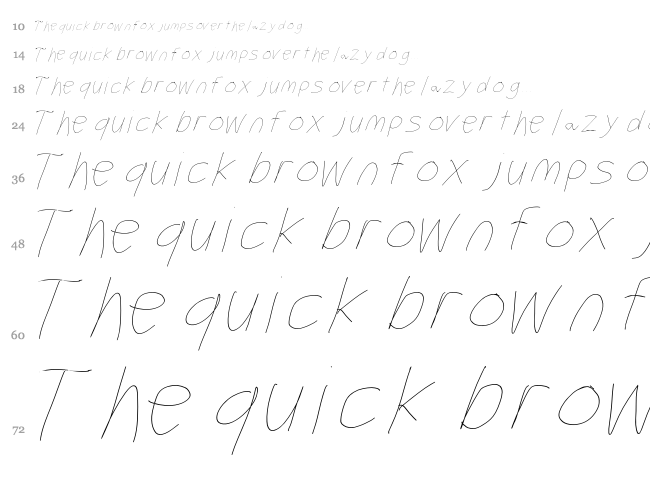 Filament Serie font waterfall