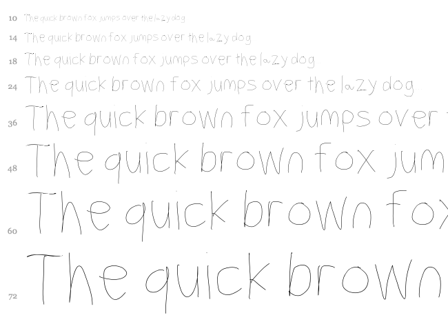 Filament Serie font waterfall