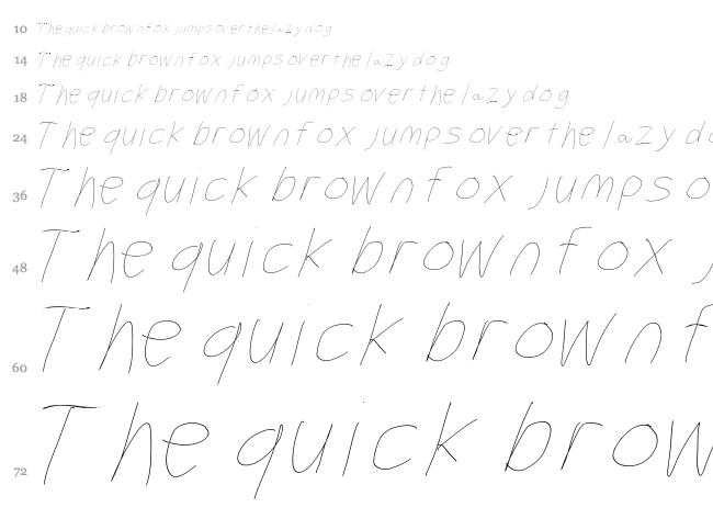 Filament Serie font waterfall