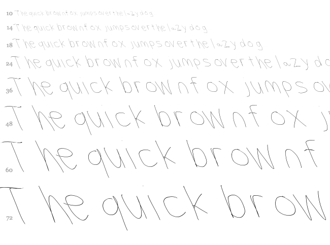 Filament Serie font waterfall