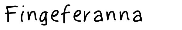 Fingeferanna font preview