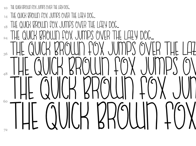 Fish & Bear font waterfall