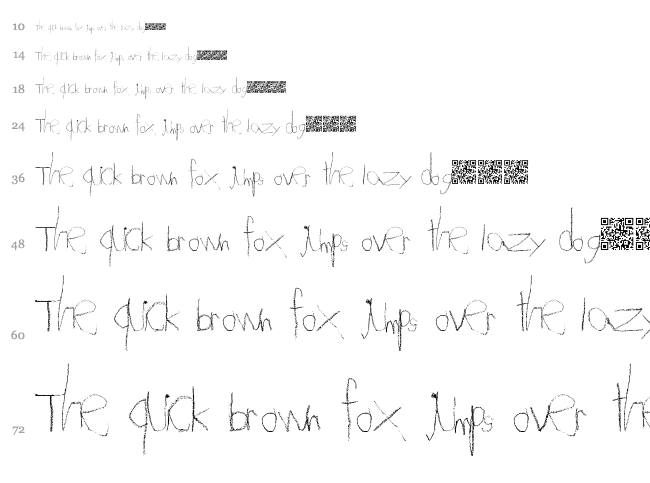 Flavored Crayons font waterfall