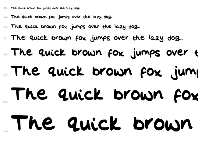 Flo's Handwriting font waterfall