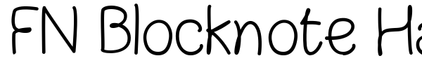 FN Blocknote Hand font