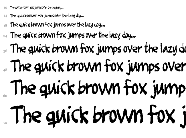 Foot Fight font waterfall