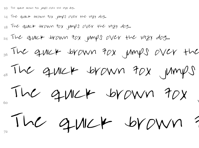 Forgetful Friday font waterfall