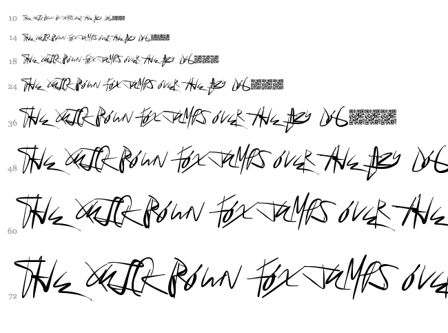 For Sale font waterfall