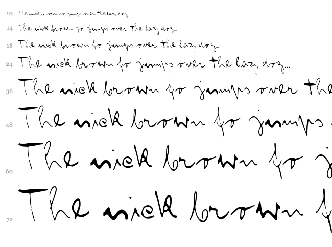 Franz Kafka font waterfall