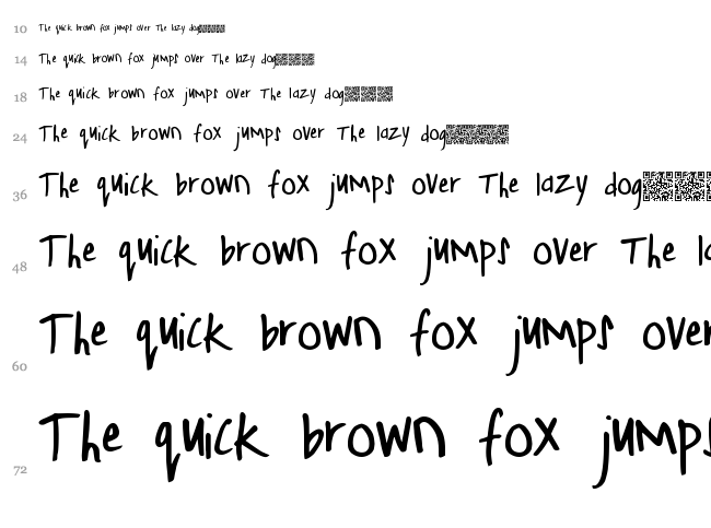 Fresh Holiday font waterfall