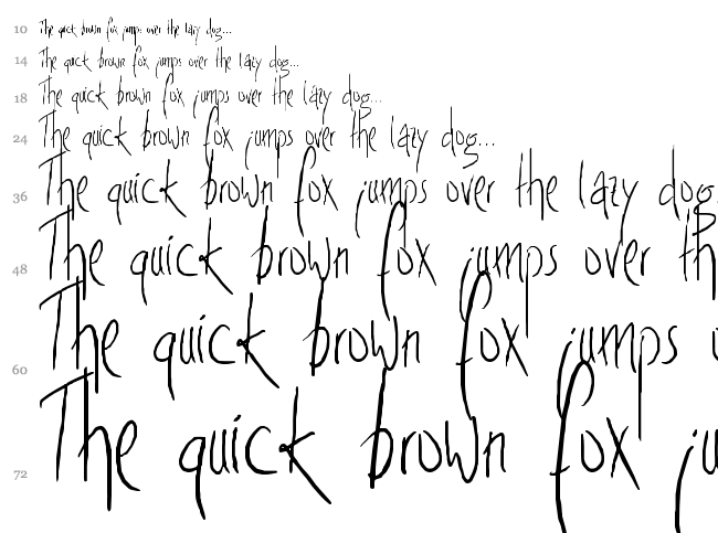 Fright Night font waterfall