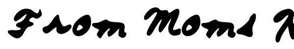 From Moms Hand font