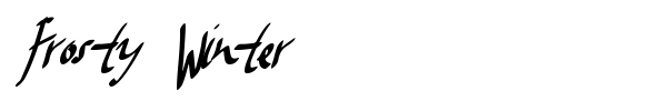 Frosty Winter font