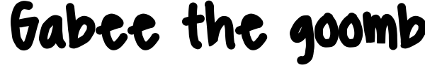 Gabee the goomba font preview