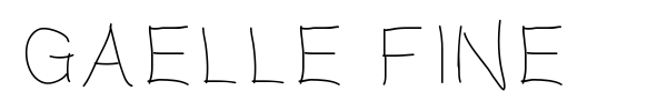 Gaelle fine font