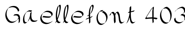 Gaellefont 403 font