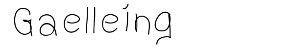 Gaelleing font