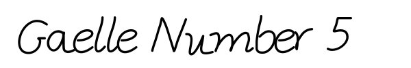 Gaelle Number 5 font preview