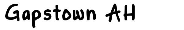 Gapstown AH font preview