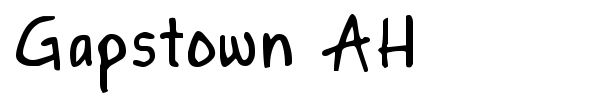 Gapstown AH font preview