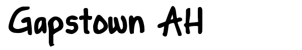 Gapstown AH font preview