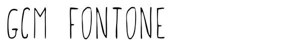 GCM Fontone font