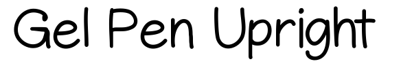 Gel Pen Upright font