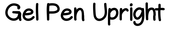 Gel Pen Upright font preview