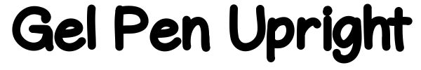 Gel Pen Upright font preview