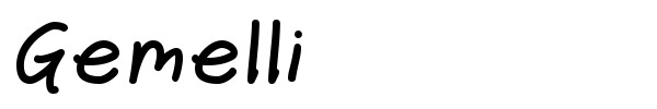 Gemelli font