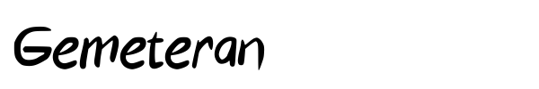Gemeteran font preview
