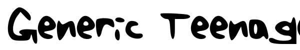 Generic Teenager font