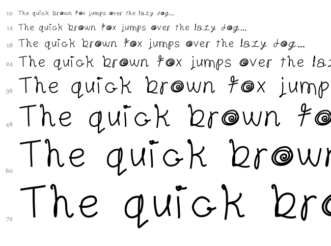 Gentleman font waterfall