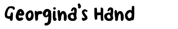 Georgina's Hand font