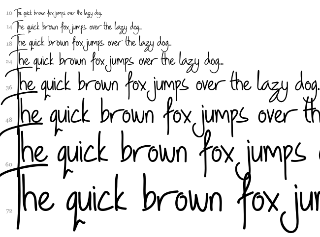 Geovana font waterfall