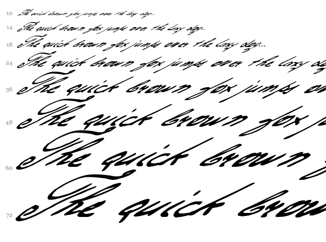 Gerards Gold font waterfall